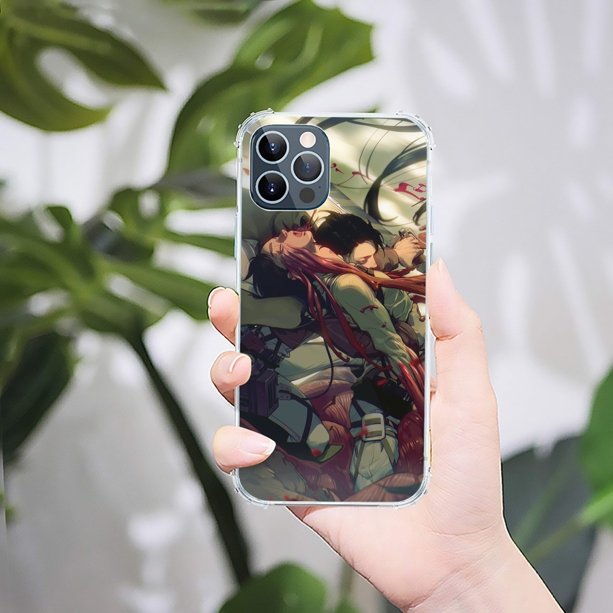 （画像用） 進撃の巨人 Attack on Titan 【iPhone 12シリーズ対応】透明スマホケース（クリアソフトケース）
